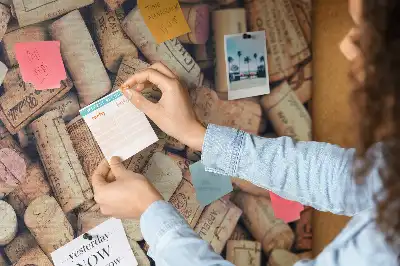 Cork memo board with wine cork design