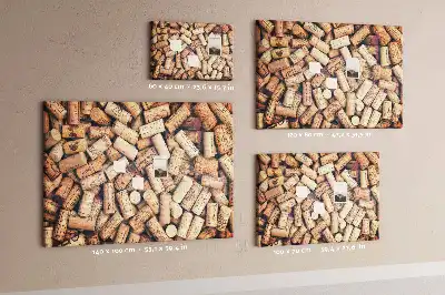 Cork memo board with wine cork design