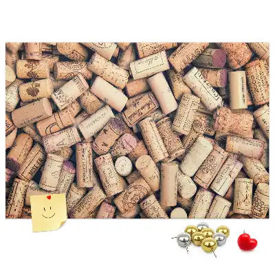 Cork memo board with wine cork design