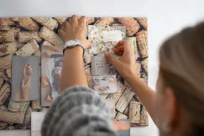 Cork memo board with wine cork design