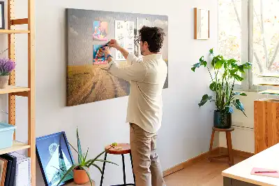 African landscape cork memo board