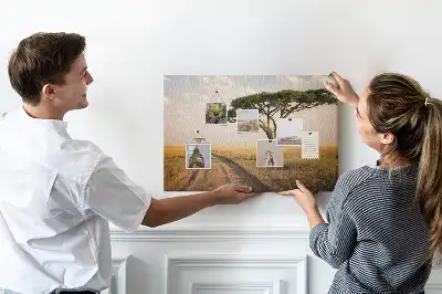 African landscape cork memo board