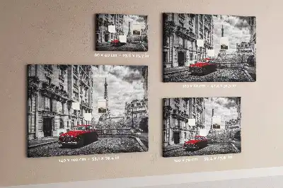 Printed Cork Memo Board with Old Car City Design