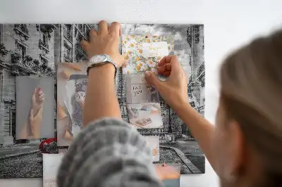 Printed Cork Memo Board with Old Car City Design