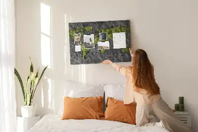 Printed Cork Board World map