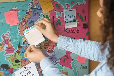 Printed Cork Board Map of Europe
