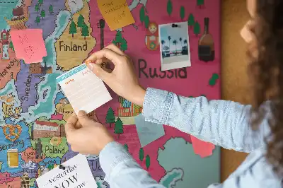 Printed Cork Board Map of Europe