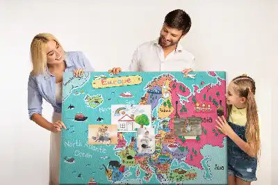 Printed Cork Board Map of Europe
