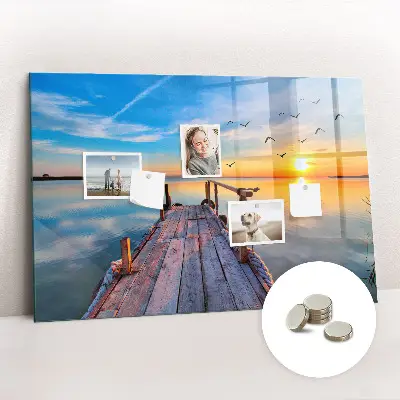 Lake jetty magnetic wall board