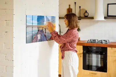 Magnetic wall board Lake jetty