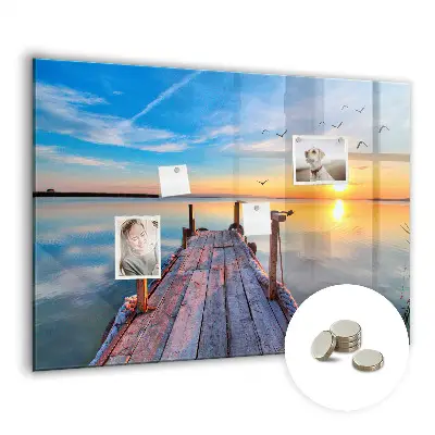 Lake jetty magnetic wall board