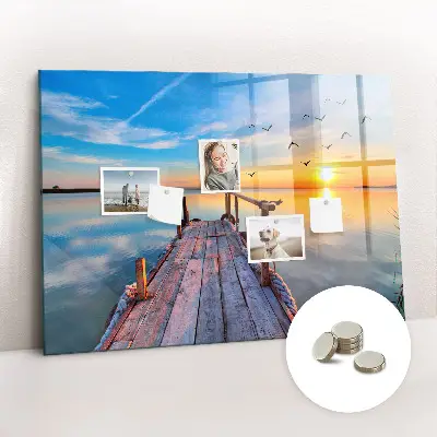 Lake jetty magnetic wall board