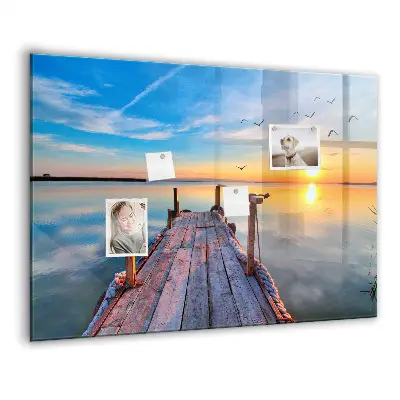Lake jetty magnetic wall board
