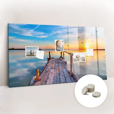 Lake jetty magnetic wall board