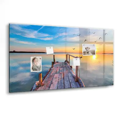 Magnetic wall board Lake jetty