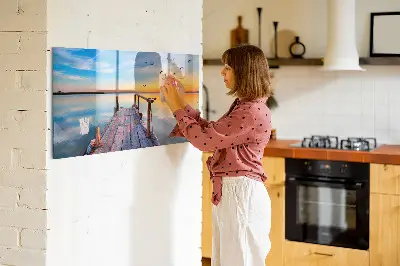 Magnetic wall board Lake jetty