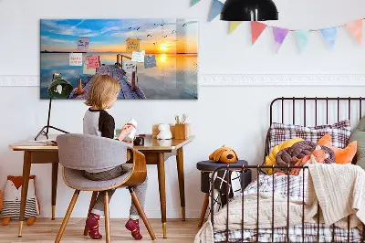 Lake jetty magnetic wall board