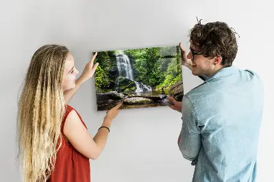 Forest Waterfall Magnetic Glass Dry Erase Board