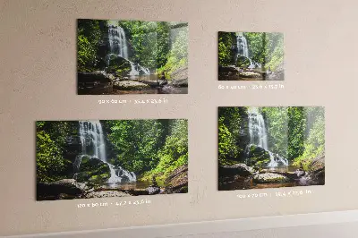 Forest Waterfall Magnetic Glass Dry Erase Board