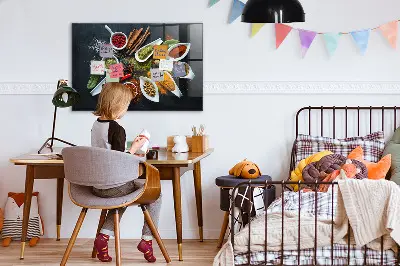 Magnetic wall board for spices