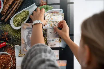 Magnetic wall board for spices