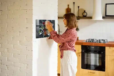 Magnetic wall board for spices