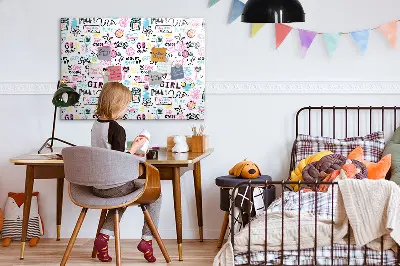 Magnetic glass dry erase board Graffiti