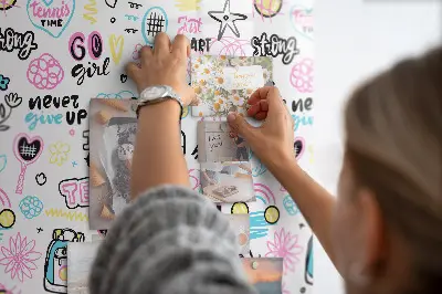 Magnetic glass dry erase board Graffiti