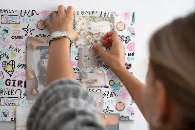 Magnetic glass dry erase board Graffiti