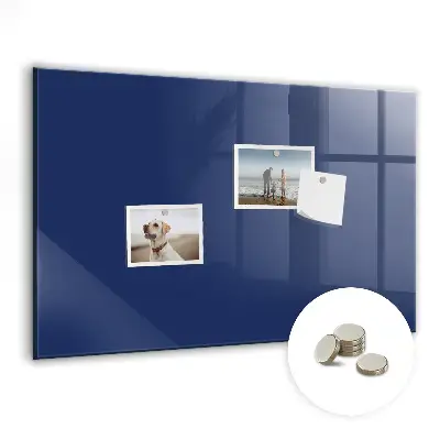 Magnetic glass dry erase board Navy blue color