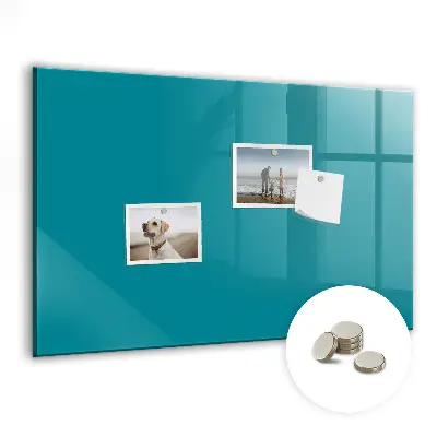 Magnetic Glass Dry Erase Board in Sea Color
