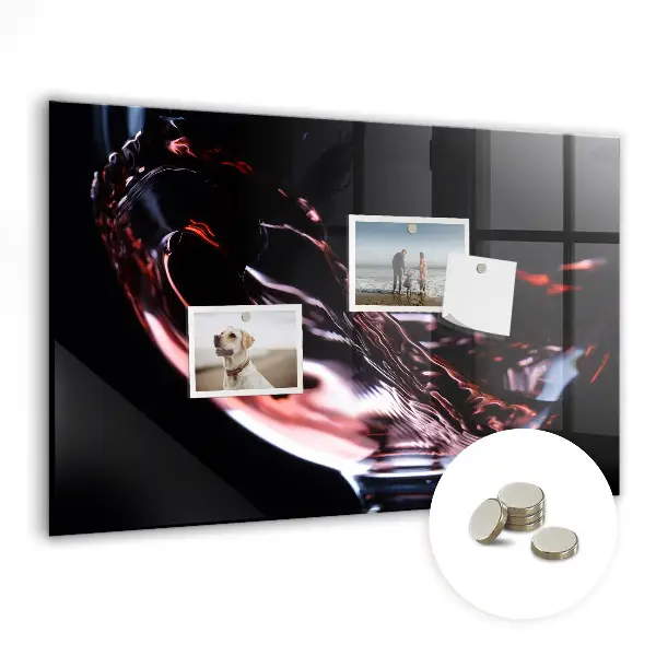 Glass of Wine Magnetic Memo Board