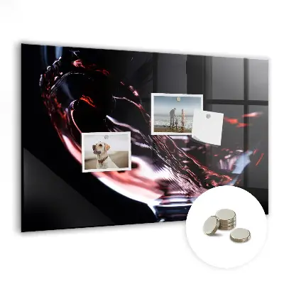 Glass of Wine Magnetic Memo Board