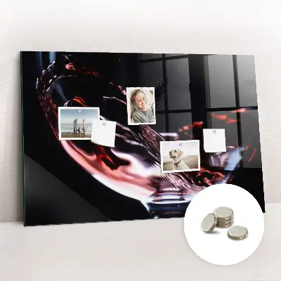 Glass of Wine Magnetic Memo Board