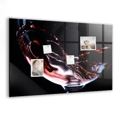 Glass of Wine Magnetic Memo Board