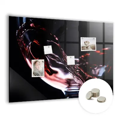 Glass of Wine Magnetic Memo Board