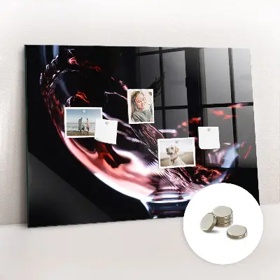Glass of Wine Magnetic Memo Board