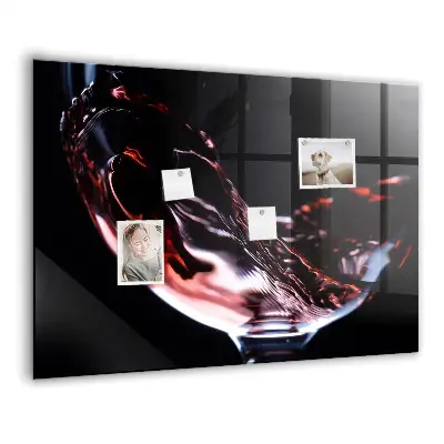 Glass of Wine Magnetic Memo Board