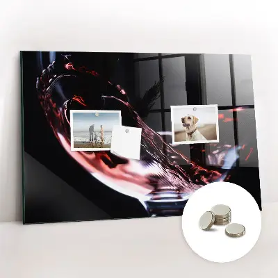 Glass of Wine Magnetic Memo Board