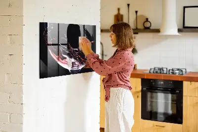 Glass of Wine Magnetic Memo Board