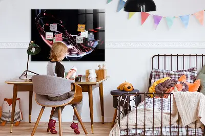 Glass of Wine Magnetic Memo Board