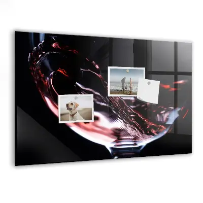 Glass of Wine Magnetic Memo Board