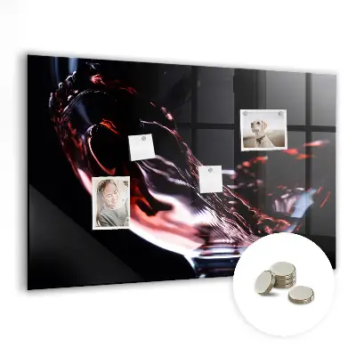 Glass of Wine Magnetic Memo Board