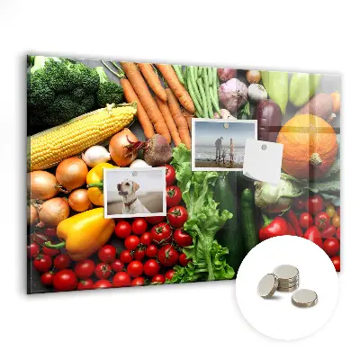 Fresh Vegetables Magnetic Wall Board