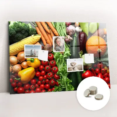 Magnetic wall board Fresh vegetables