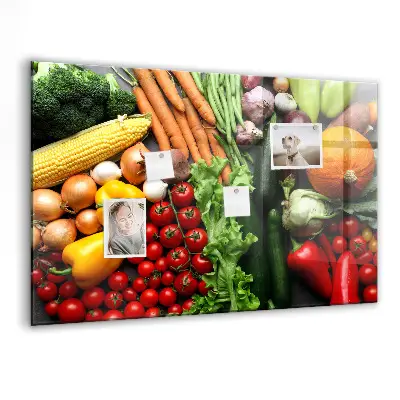 Magnetic wall board Fresh vegetables