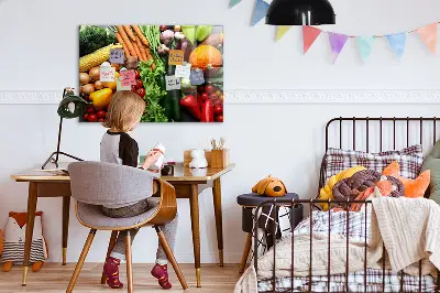 Magnetic wall board Fresh vegetables
