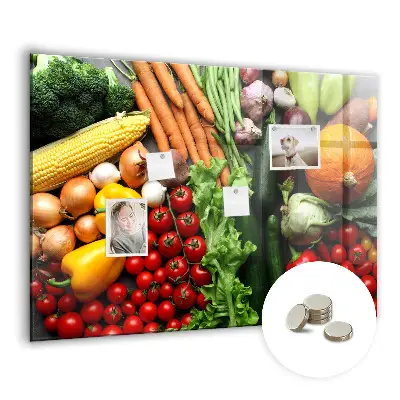 Fresh Vegetables Magnetic Wall Board