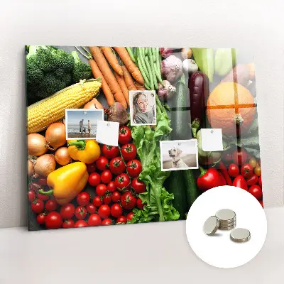 Fresh Vegetables Magnetic Wall Board