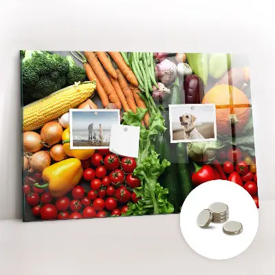 Magnetic wall board Fresh vegetables